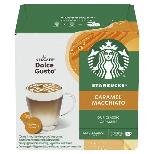 Starbucks Dolce Gusto Caramel Macchiato 6 + 6s 127.8g pack shot