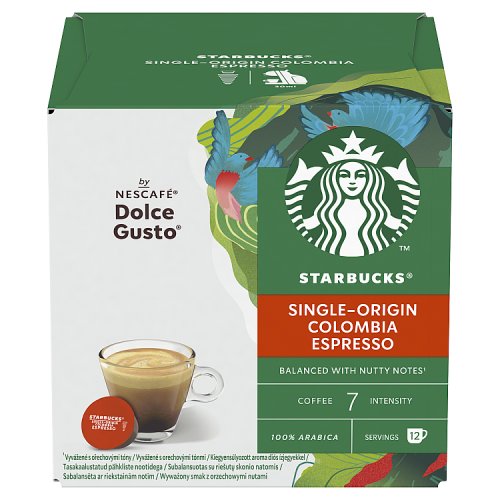 Starbucks Dolce Gusto Medium Colombia 12s 66g pack shot