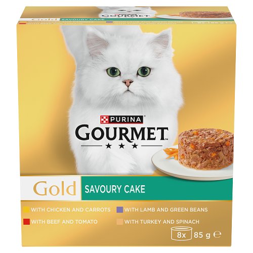 Gourmet Gold Savoury Cake Meat & Vegetable (8 x 85g) pack shot