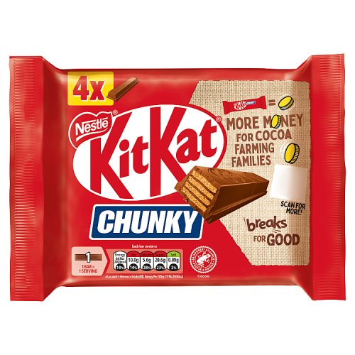 KitKat 4 Finger Chunky Milk 4pk (4 x 40g) pack shot