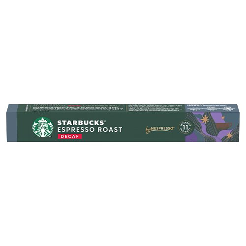 Starbucks Nespresso Decaf Dark Espresso Roast 10s 57g pack shot