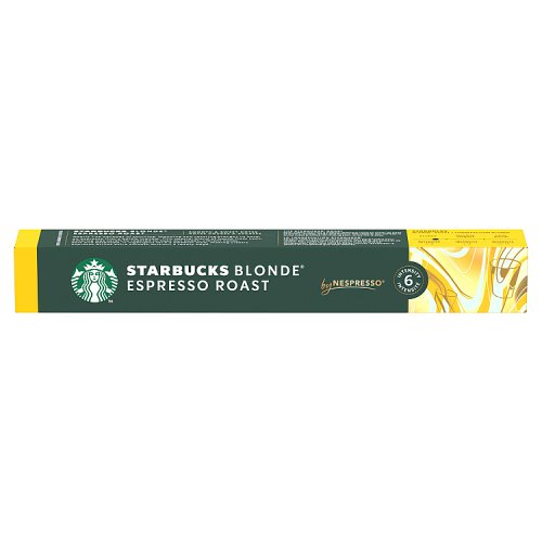 Starbucks Nespresso Blonde Espresso Roast 10s 53g pack shot