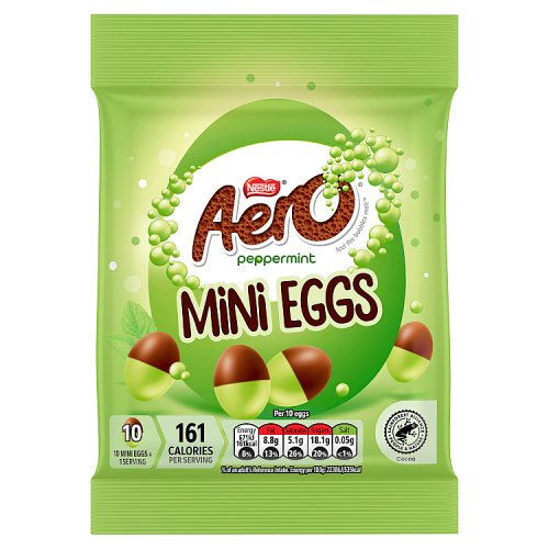 Aero Peppermint Milk Mini Eggs Bag 70g pack shot