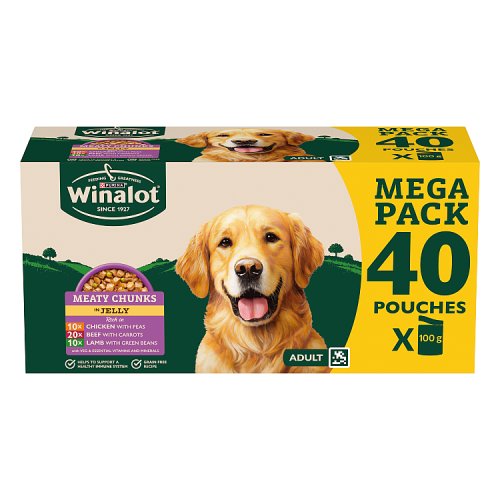 Winalot Meaty Chunks Mixed In Jelly (40 x 400g) pack shot