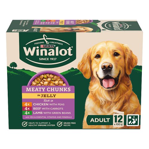 Winalot Meaty Chunks Mixed In Jelly (12 x 100g) pack shot