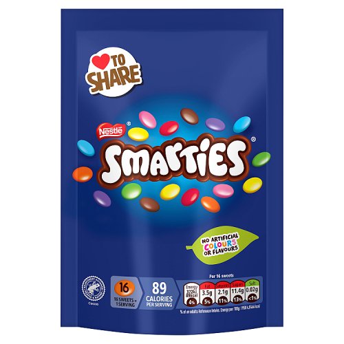 Smarties Pouch 105g pack shot