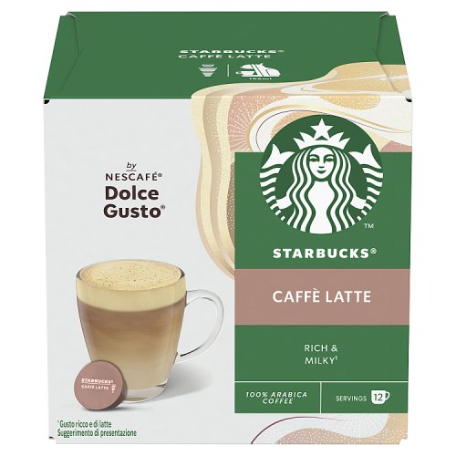 Starbucks Dolce Gusto Cafe Latte 12s 121.2g pack shot