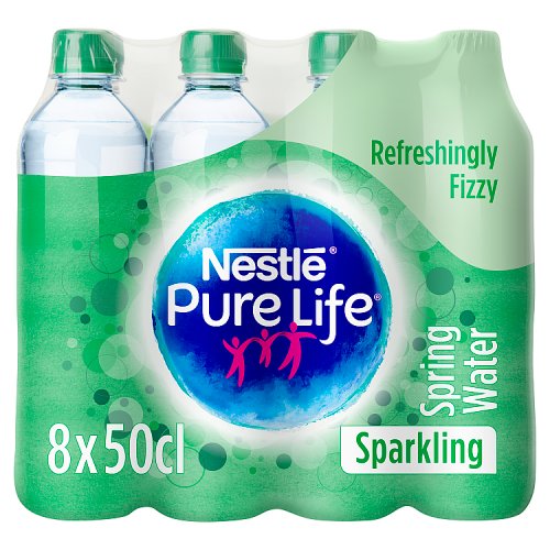 Nestle Pure Life Sparkling Water (8 x 500ml) pack shot