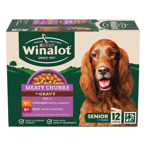 Winalot Senior Dog Pouches Mixed in Gravy (12 x 400g) pack shot