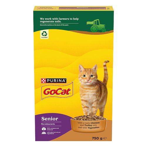 Go-Cat Senior & Chicken & Turkey Mix & Vegetables 750g pack shot