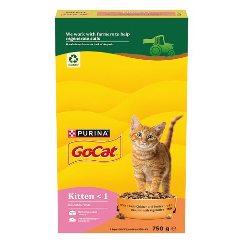Go-Cat Kitten Chicken & Mlk & Vegetable 750g pack shot