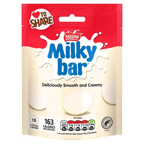 Milkybar Pouch Buttons 94g pack shot