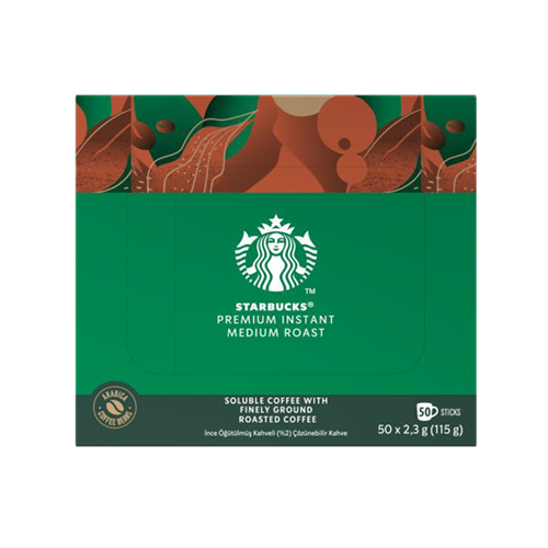 Starbucks Premium Sachets Medium Roast (50 x 2.3g) pack shot