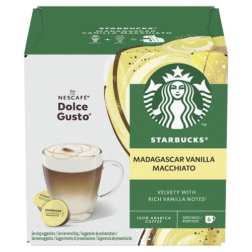 Starbucks Dolce Gusto Vanilla Machiato 12s 132g pack shot