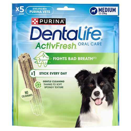 Dentalife Activ Fresh Medium Dental Chicken Dog Chews 12-25kg 115g pack shot