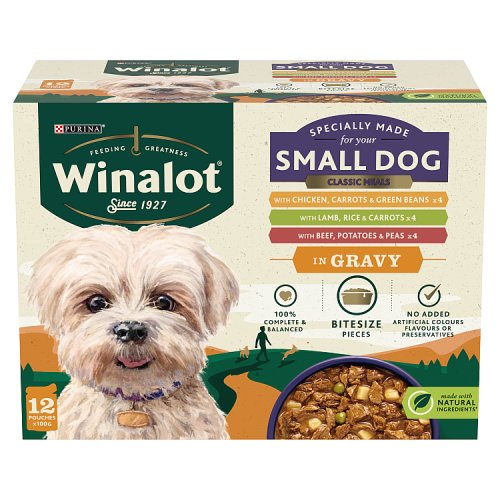 Winalot Small Dog Pouch Mixed in Gravy (12 x 100g) pack shot