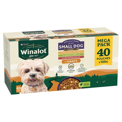 Winalot Small Dog Pouch Mixed In Gravy (40 x 100g) pack shot