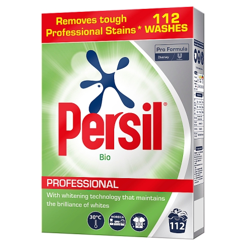 Persil Bio Laundry Powder 112 Washes 5.6kg pack shot