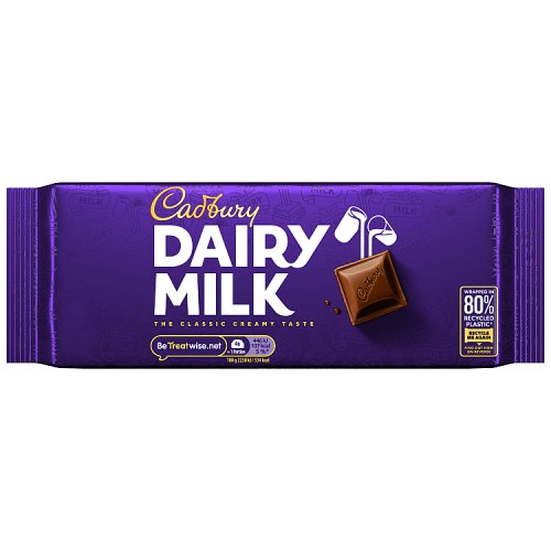 Cadbury Dairy Milk Chocolate Bar 180 g pack shot