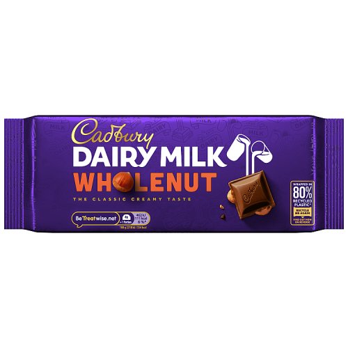 Cadbury Dairy Milk Whole Nut 180g pack shot