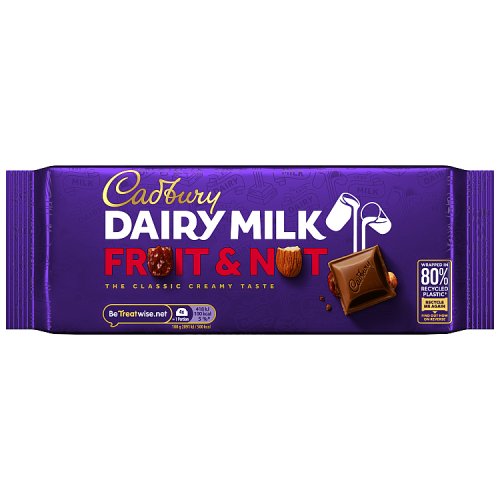 Cadbury Dairy Milk Fruit & Nut 180g pack shot