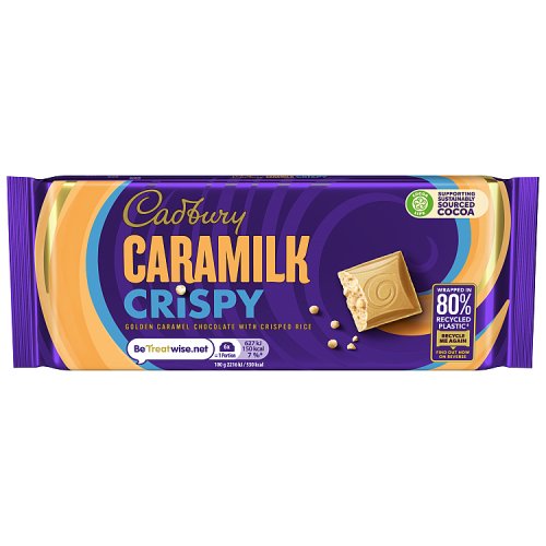 Cadbury Caramilk Crispy 85g pack shot