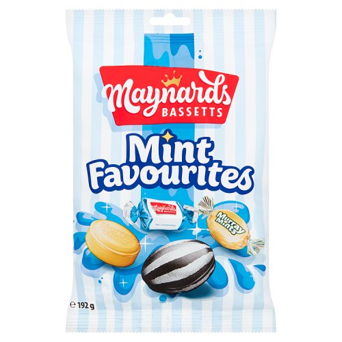 Maynards Bassetts Mint Favourites Bag 192g pack shot