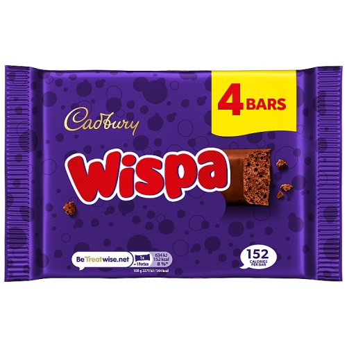 Cadbury Wispa 4pk (4 x 27.9g) pack shot
