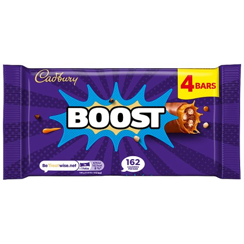 Cadbury Boost 4pk (4 x 31.5g) 126g pack shot