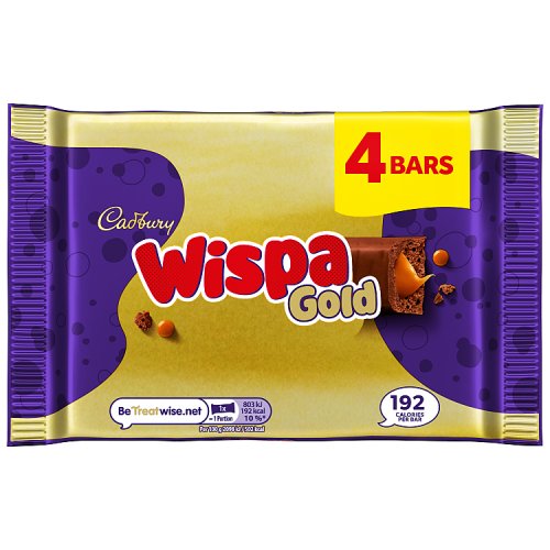 Cadbury Wispa Gold 4pk (4 x 38g) pack shot