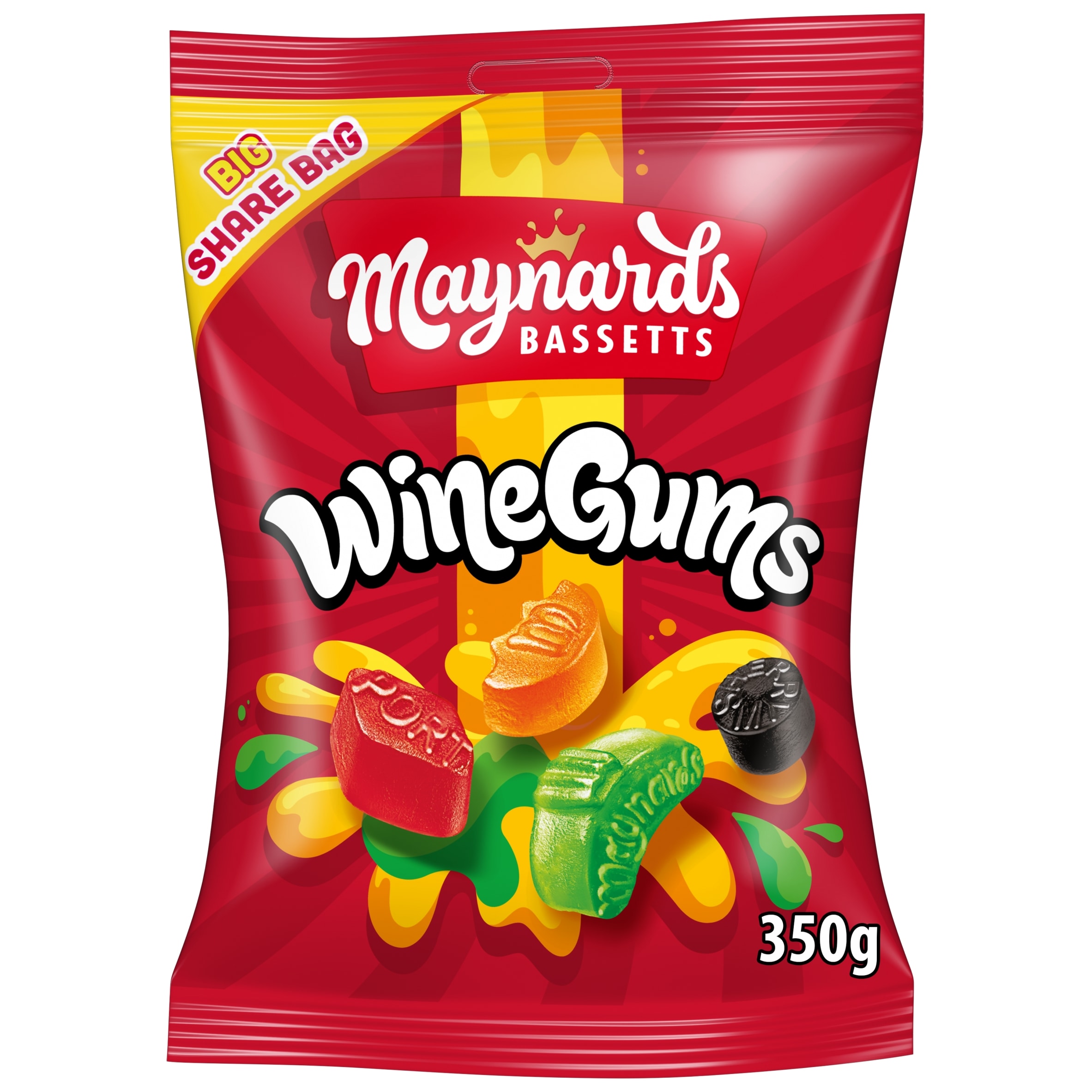 Maynards Bassetts Wine Gums Bag 350g pack shot