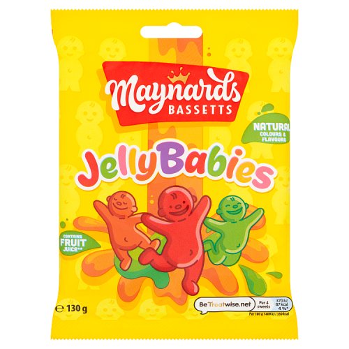 Maynards Bassetts Jelly Babies 130g pack shot