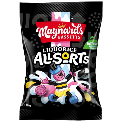 Maynards Bassetts Liquorice Allsorts 130g pack shot