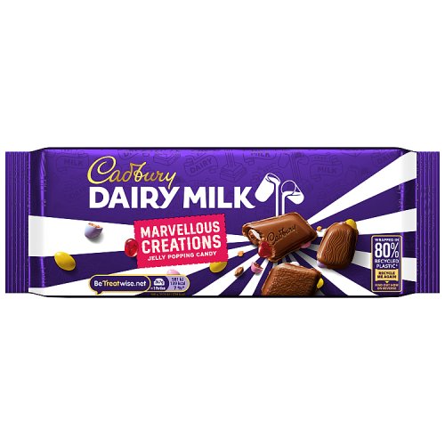Cadbury Dairy Milk Marvallous Jelly Popping Candy 160g pack shot
