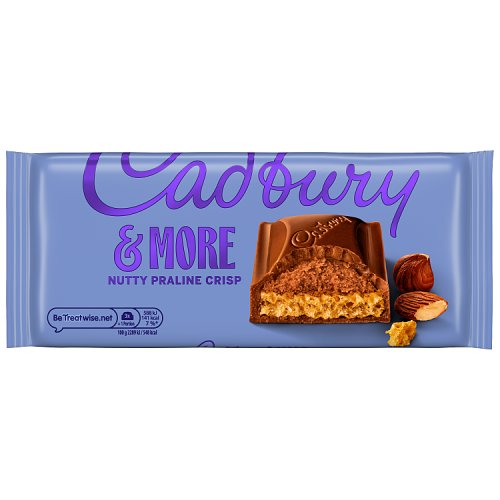 Cadbury &More Nutty Praline Crisp 180g pack shot
