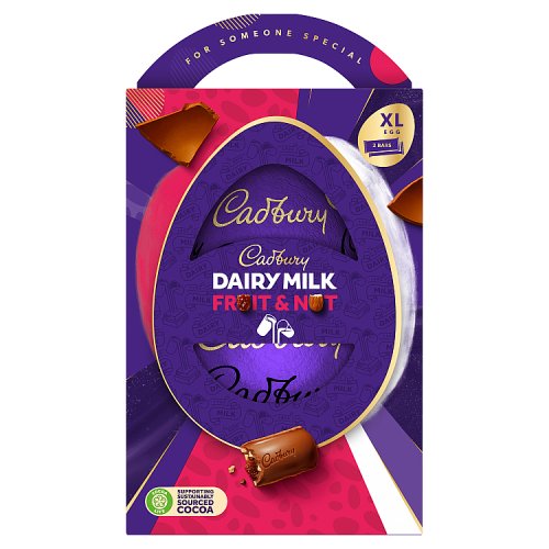 Cadbury Dairy Milk Fruit & Nut Egg 273g pack shot