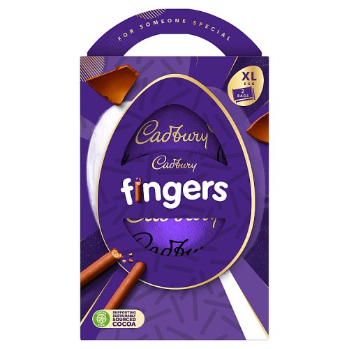 Cadbury Dairy Milk Fingers Egg 213g pack shot