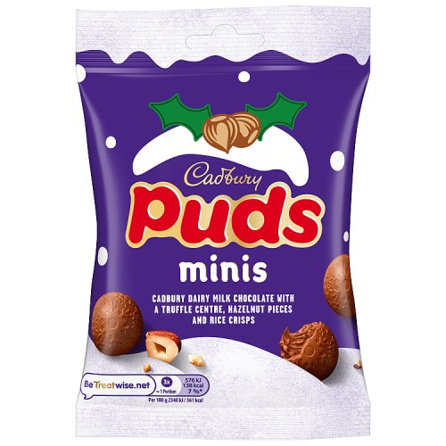 Cadbury Puds Minis Clipstrip 73g pack shot