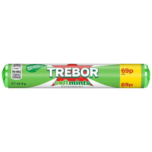 Trebor Softmints Peppermint PM 69p 44.9g pack shot