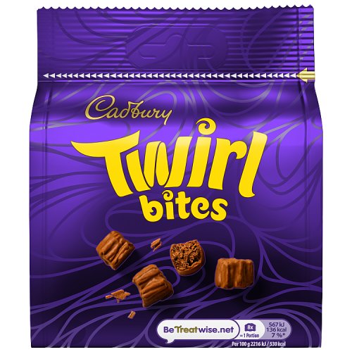 Cadbury Twirl Bites Bag 85g pack shot