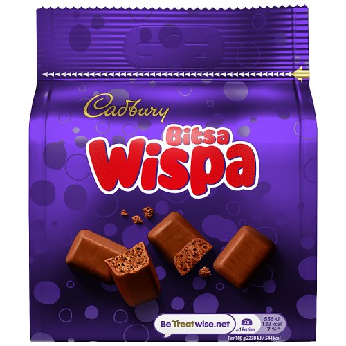 Cadbury Bitsa Wispa Bag 85g pack shot