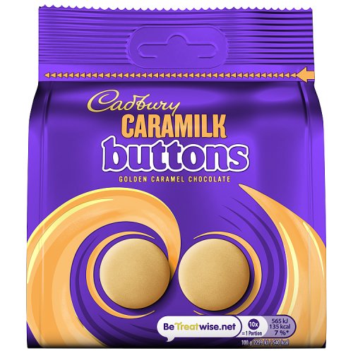Cadbury Caramilk Buttons Bag 85g pack shot