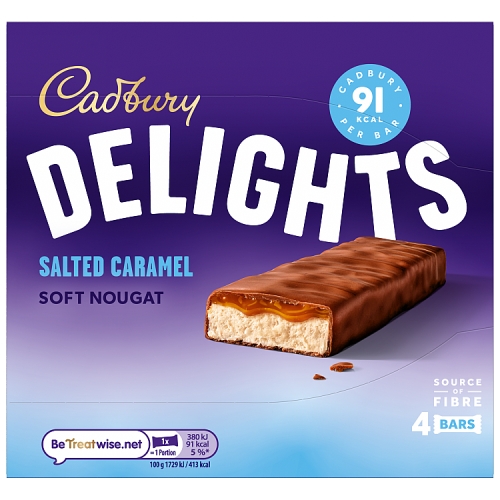 Cadbury Delights Salted Caramel 4pk (4 x 88g) pack shot