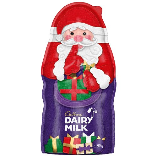 Cadbury Dairy Milk Hollow Santa 90g pack shot