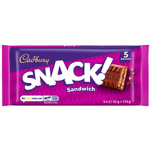 Cadbury Snack Sandwich 5pk (5 x 22g) pack shot