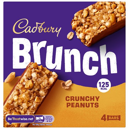 Cadbury Brunch Bar Peanut 4pk (4 x 28g) pack shot