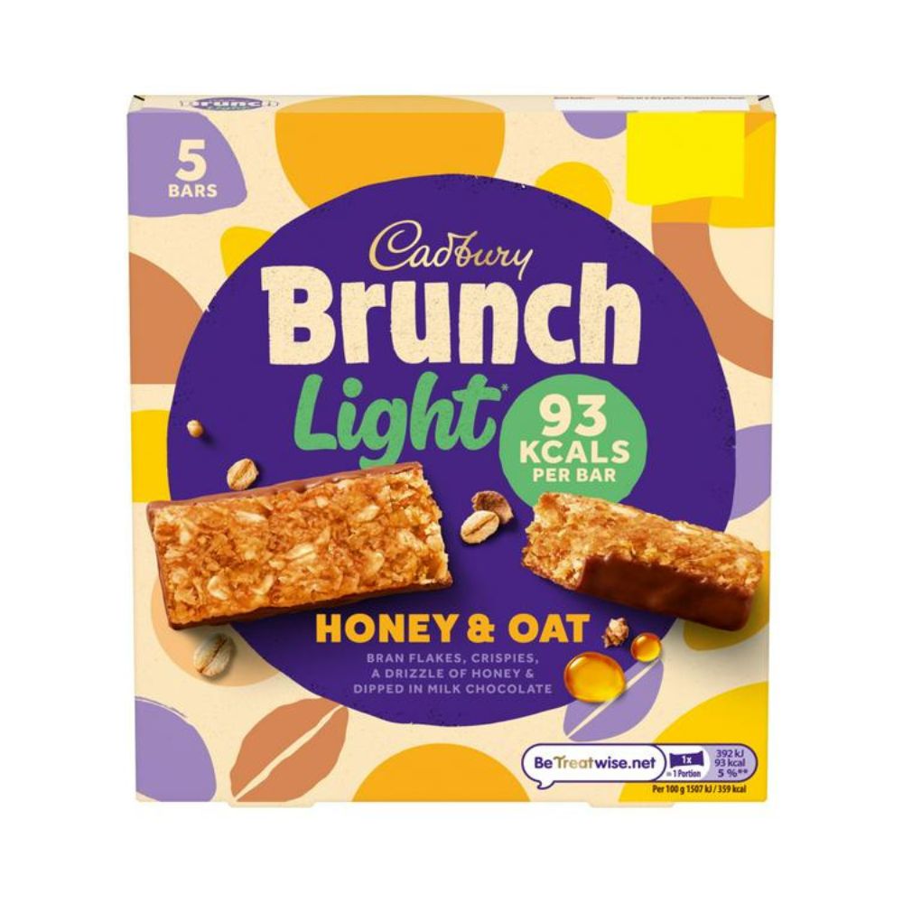 Cadbury Brunch Oat & Honey 4pk (4 x 28g) pack shot