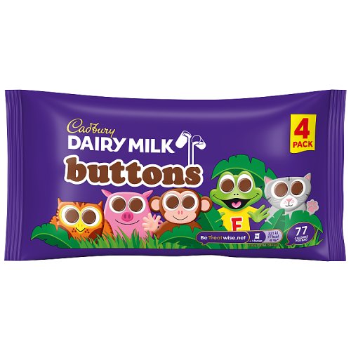 Cadbury Dairy Milk Buttons 4pk (4 x 14g) pack shot
