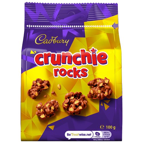 Cadbury Crunchie Rocks Large Bag 100g pack shot