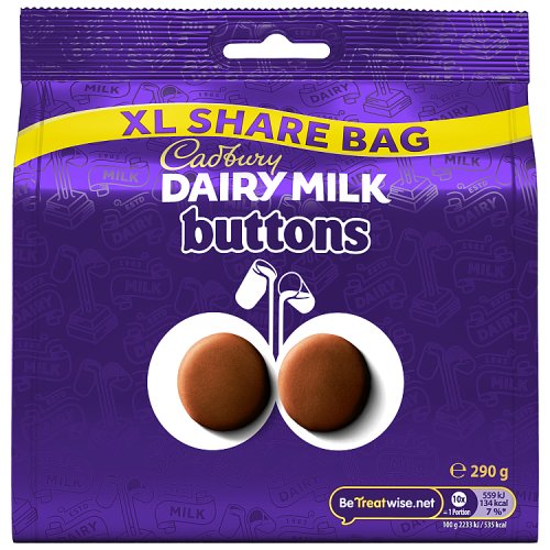 Cadbury Giant Buttons Large Bag 290g pack shot